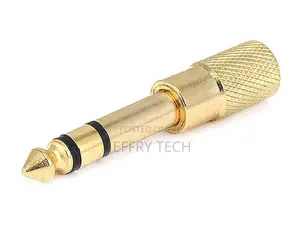 Metal 1/4in (6.35mm) TRS Stereo Plug to 3.5mm TRS Stereo Jac