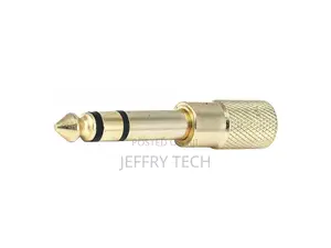 Metal 1/4in (6.35mm) TRS Stereo Plug to 3.5mm TRS Stereo Jac