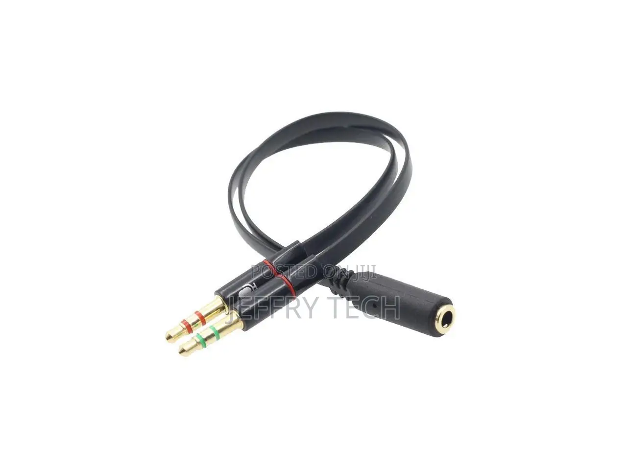 3.5mm 4 Position TRRS Female to 2 3-Pole Male Gold Plated He