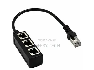 1 to 3 Port Ethernet Switch RJ45 Y Splitter Adapter Cable Fo