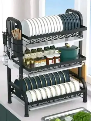 *3 Tier High Quality Carbon Steel Dish Rack*