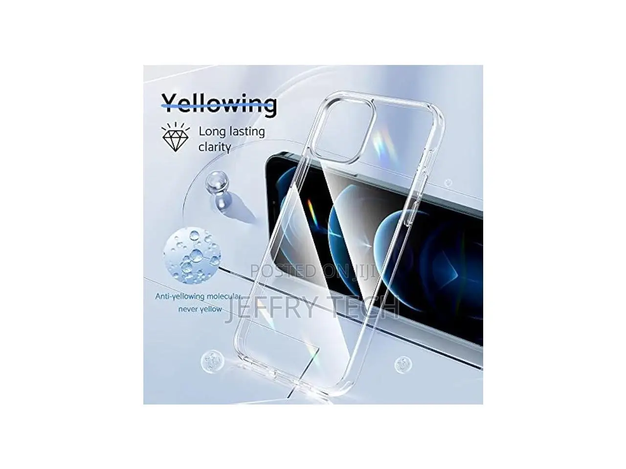 Crystal Clear Designed for iPhone 12/12 Pro Case, [Non-Yello