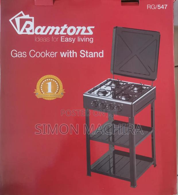 Ramtons 4 Burner Standing Cooker With Shelf - main view