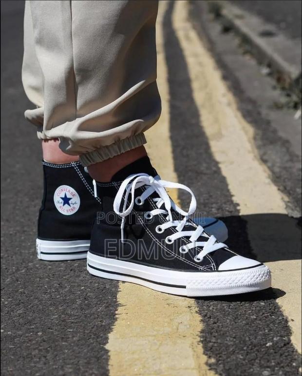 Black White High Converse - main view