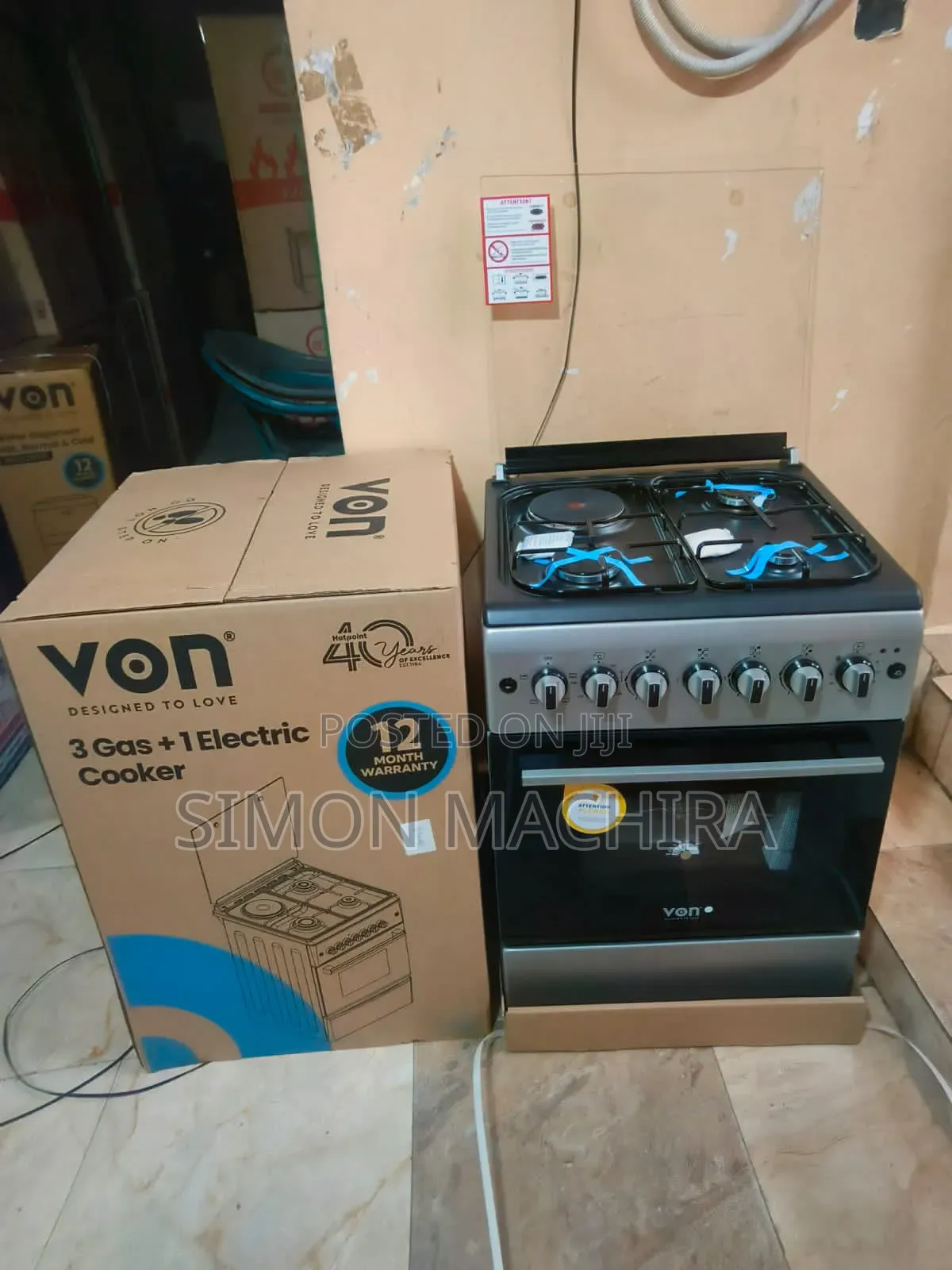 Von Standing Cooker 3G + 1E