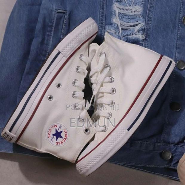All White High Top Converse - main view