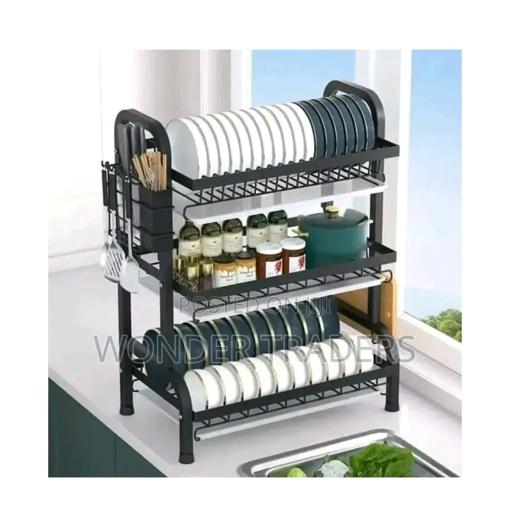 3 Layer Dish Rack,Heavy Duty Dish 3 Layer