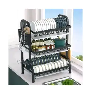 3 Layer Dish Rack,Heavy Duty Dish 3 Layer
