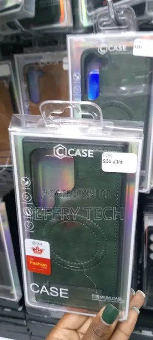 Samsung Galaxy S24 Ultra Leather Case,Magnetic Invisible Sta