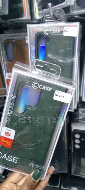Samsung Galaxy S24 Ultra Leather Case,Magnetic Invisible Sta
