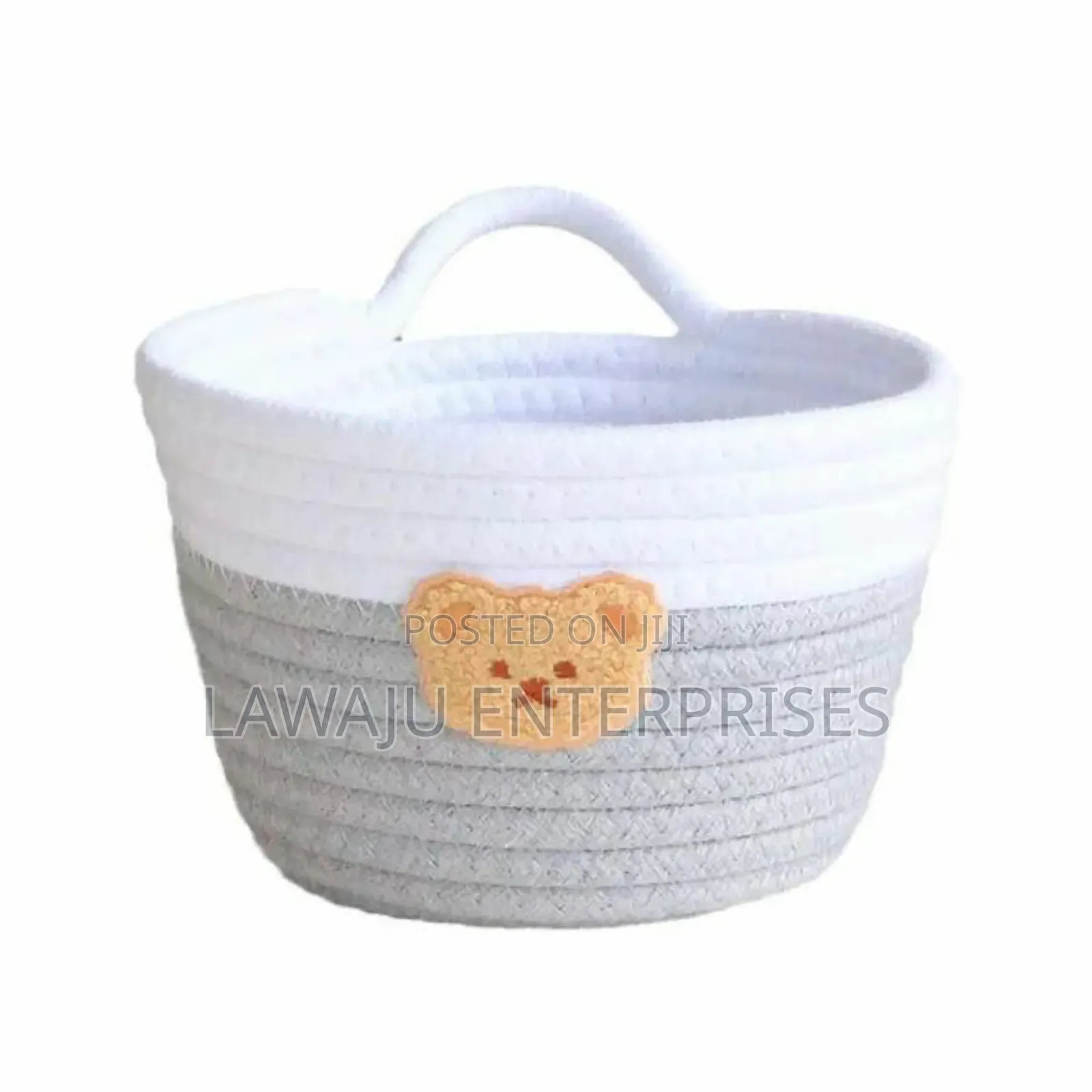 White-Grey Handmade Sundries Basket