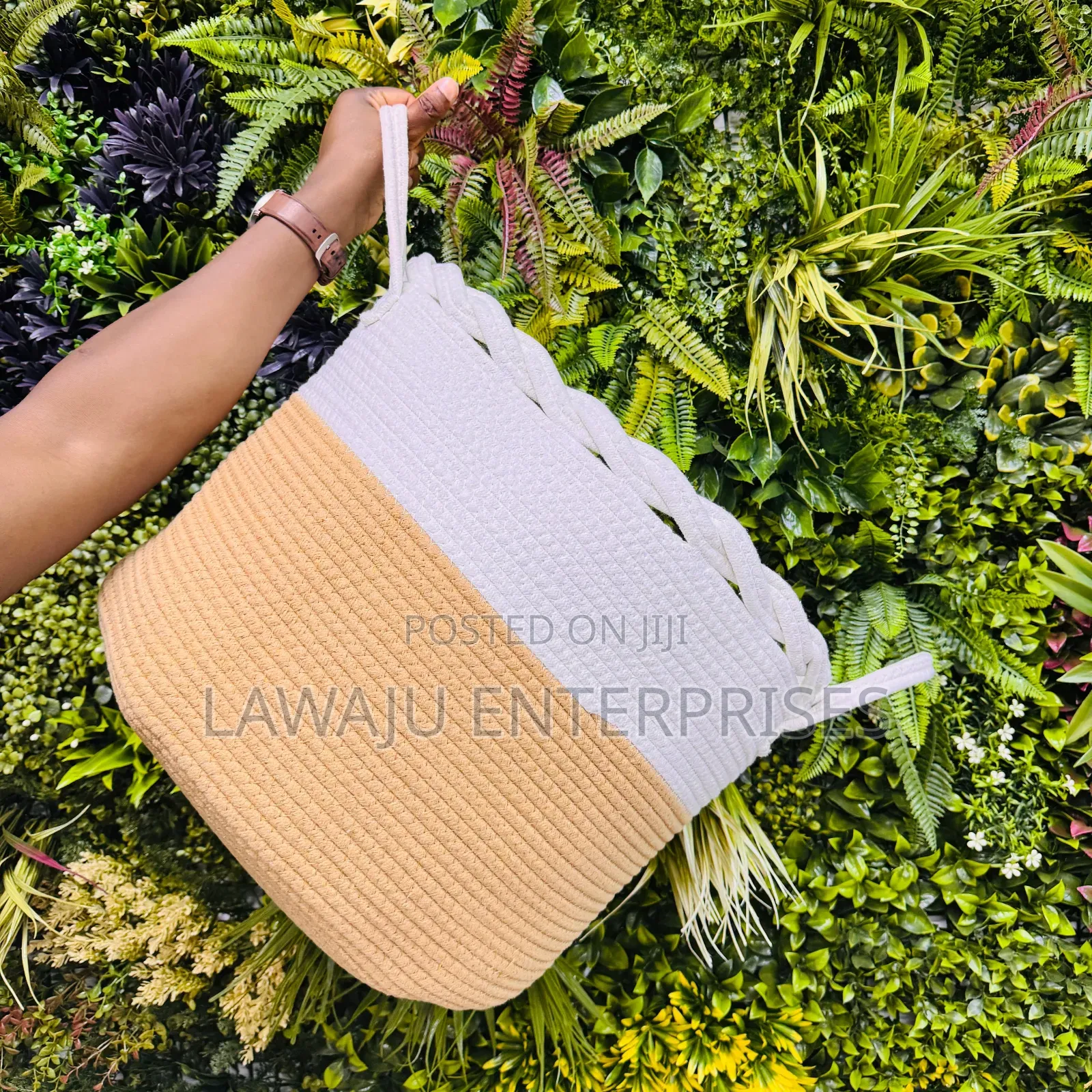 Multicolored Cotton Rope Basket