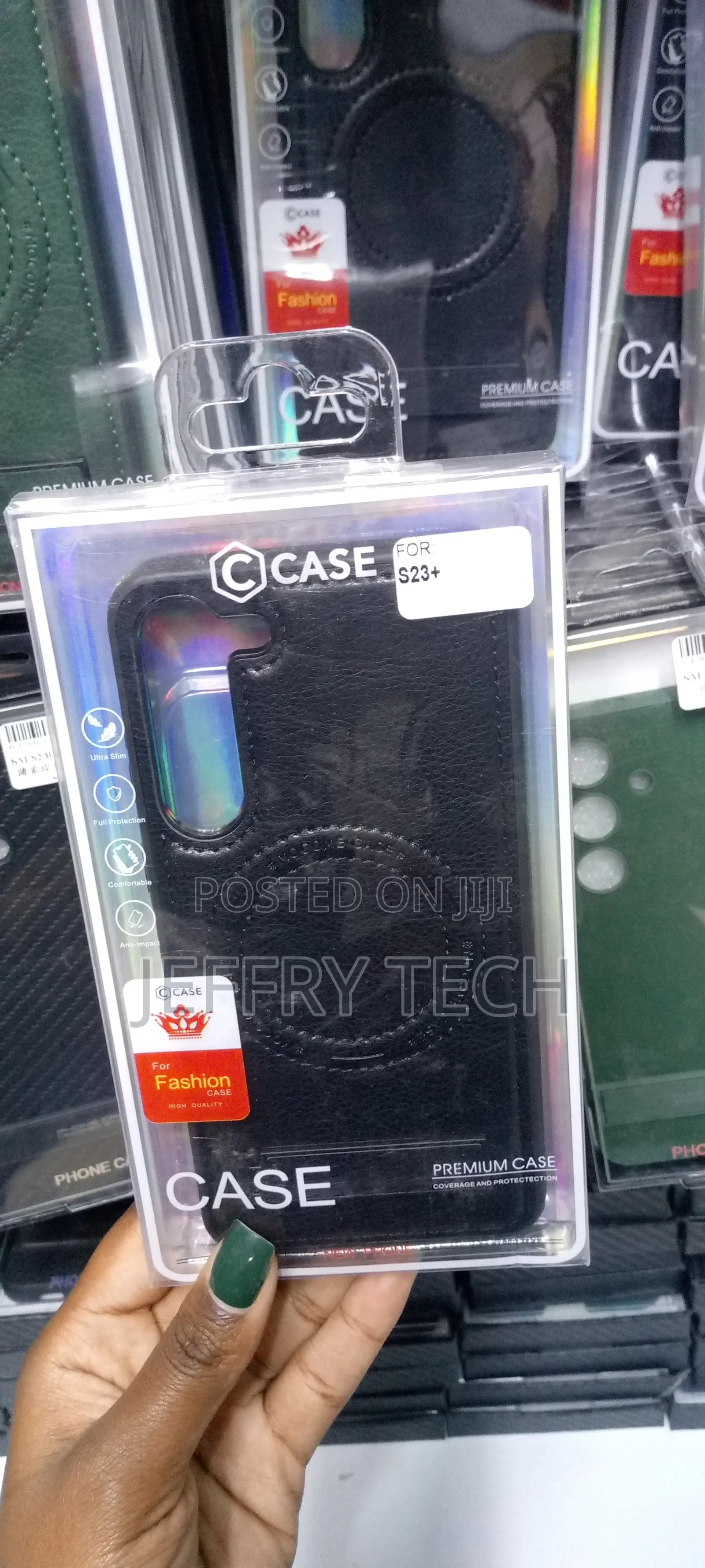 Samsung Galaxy S23 Plus Leather Case,Magnetic Invisible Sta