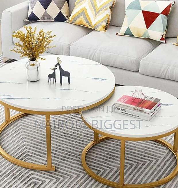 White Nesting Coffee Table Marble