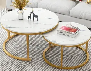 White Nesting Coffee Table Marble