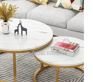 White Nesting Coffee Table Marble