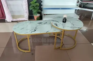 Glass Effect Marble White  Table