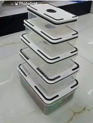 5 in 1 Multicolour Fridge Containers -( Microwave Friendly )