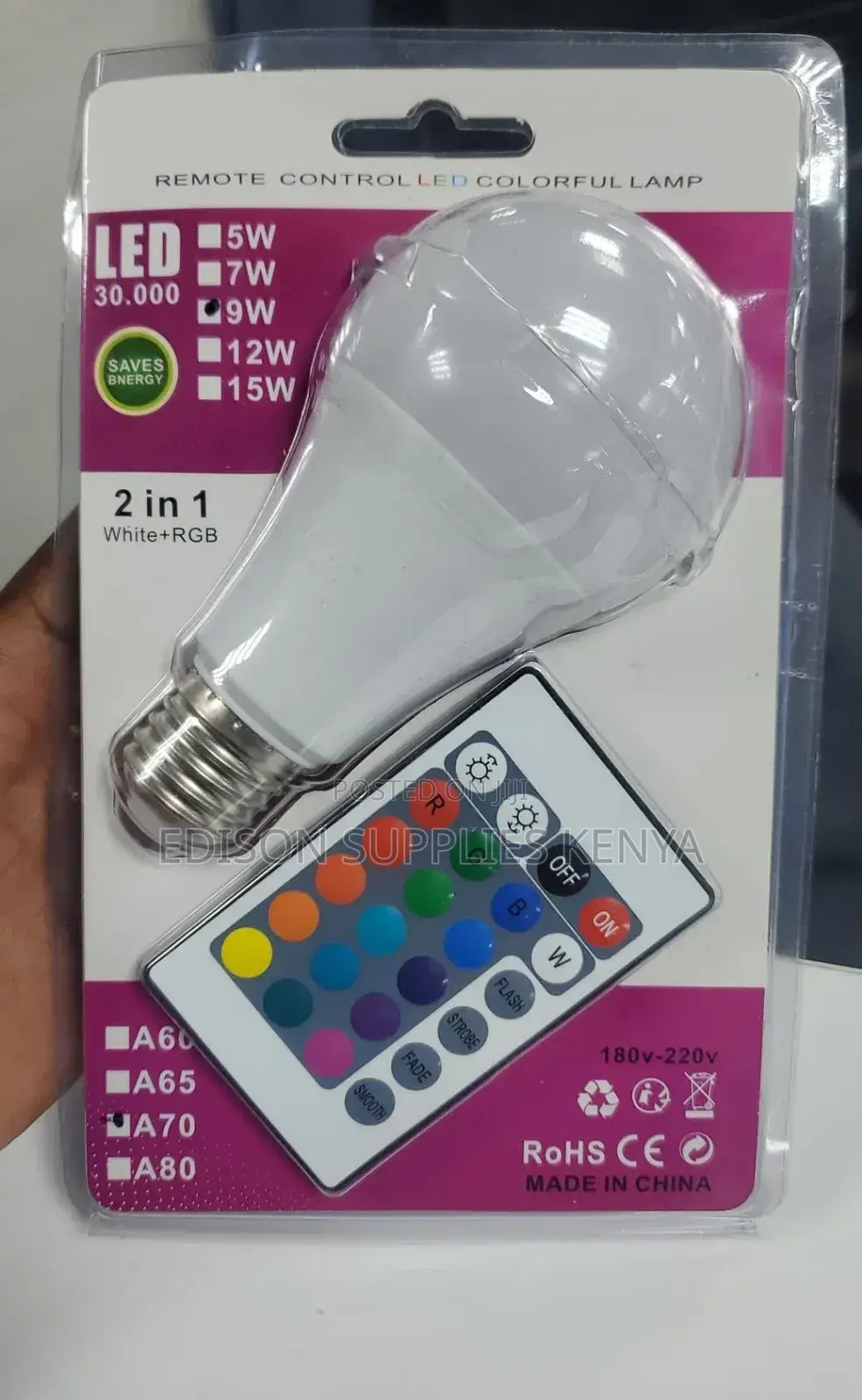 Smart Bulb LED Remote Control Bulb LED- RGBW