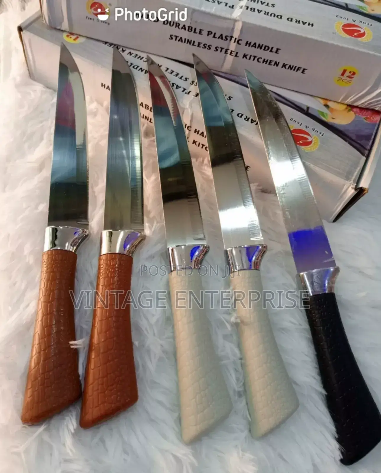 Plastic Handle , Stainless Steel Blade Kitchen Knife
