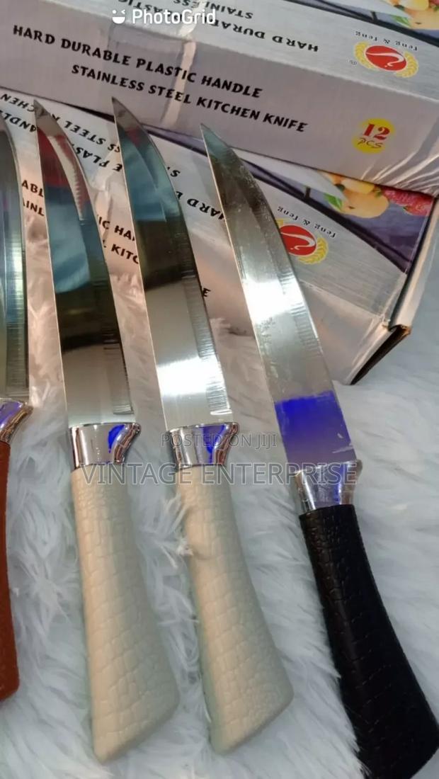 Hard Durable Plastic Handle Kitchen Knives