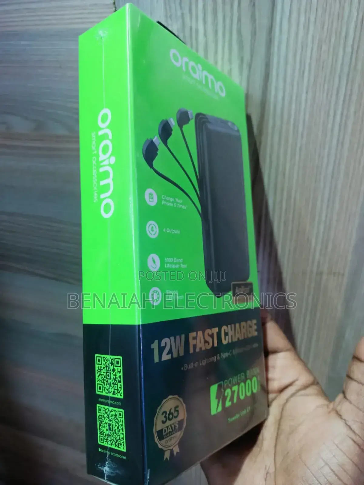 Oraimo Power Bank.27000mah.12 Watts Fast Charge.(Original)
