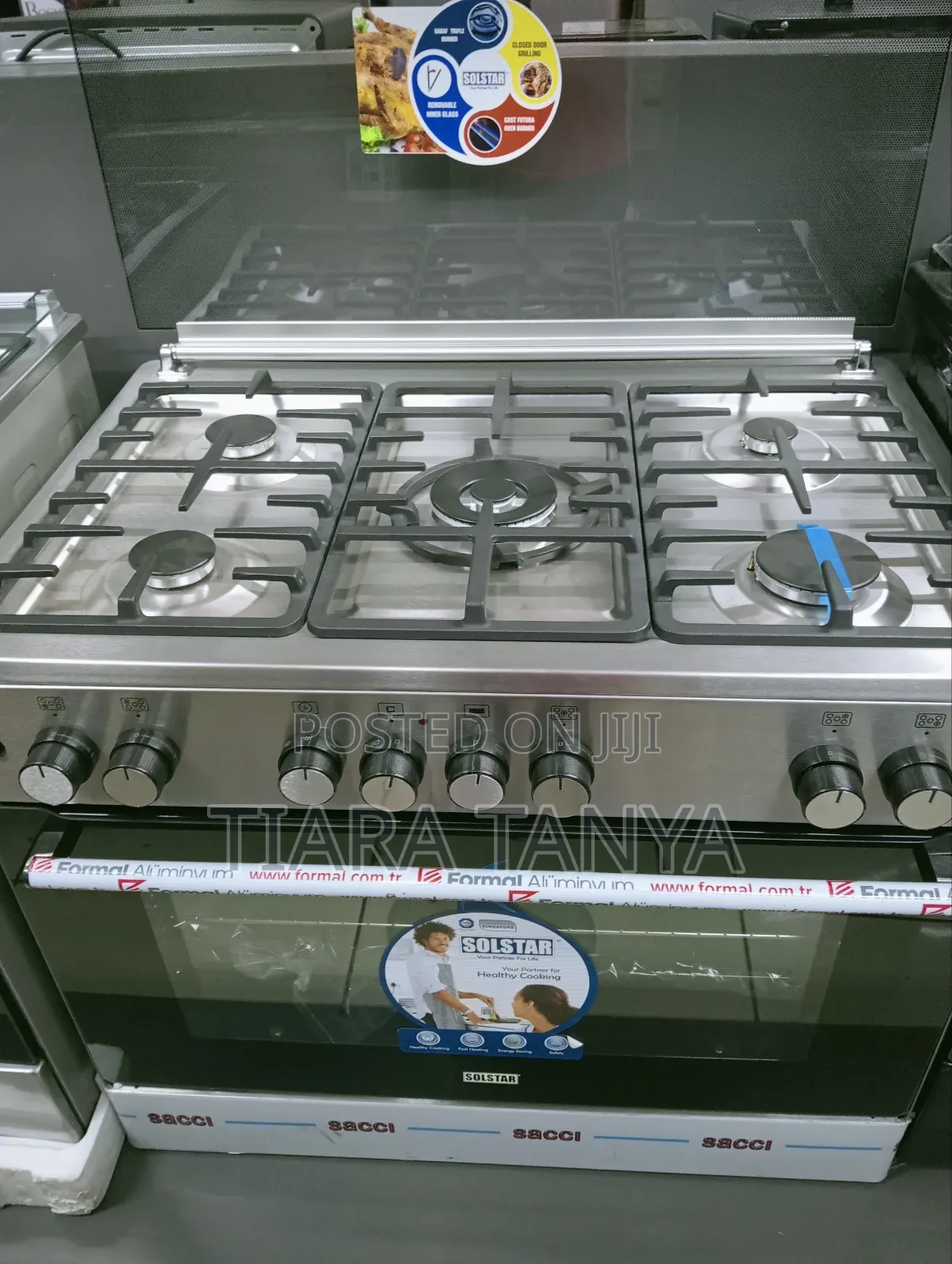 Solstar 5 Gas,Middle Wok 60 by 90 Cooker