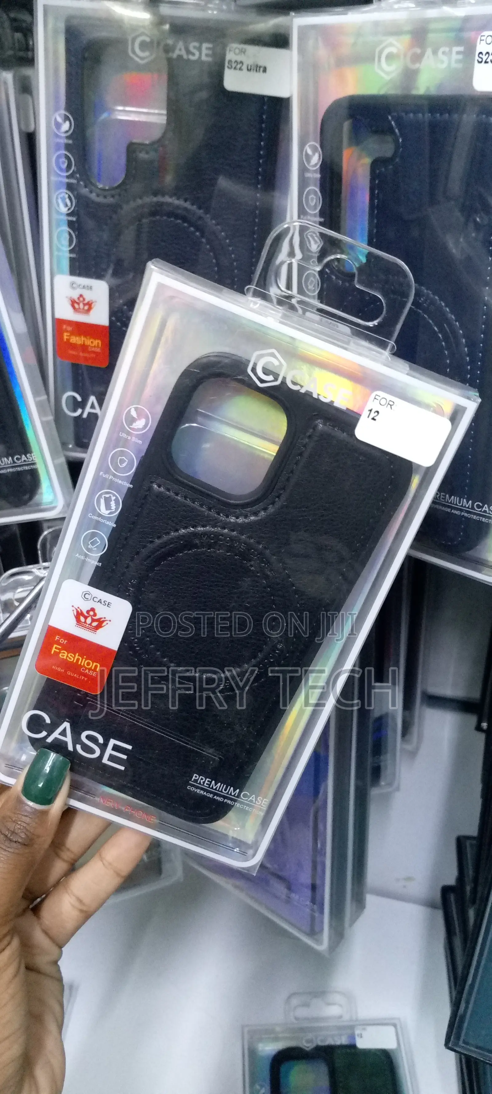 Magnetic for iPhone 12 / 12 Pro Premium PU Leather Case,Buil
