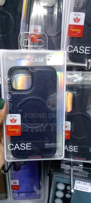 Designed for iPhone 13, Luxury Slim Fit PU Leather Back Case - thumbnail 2