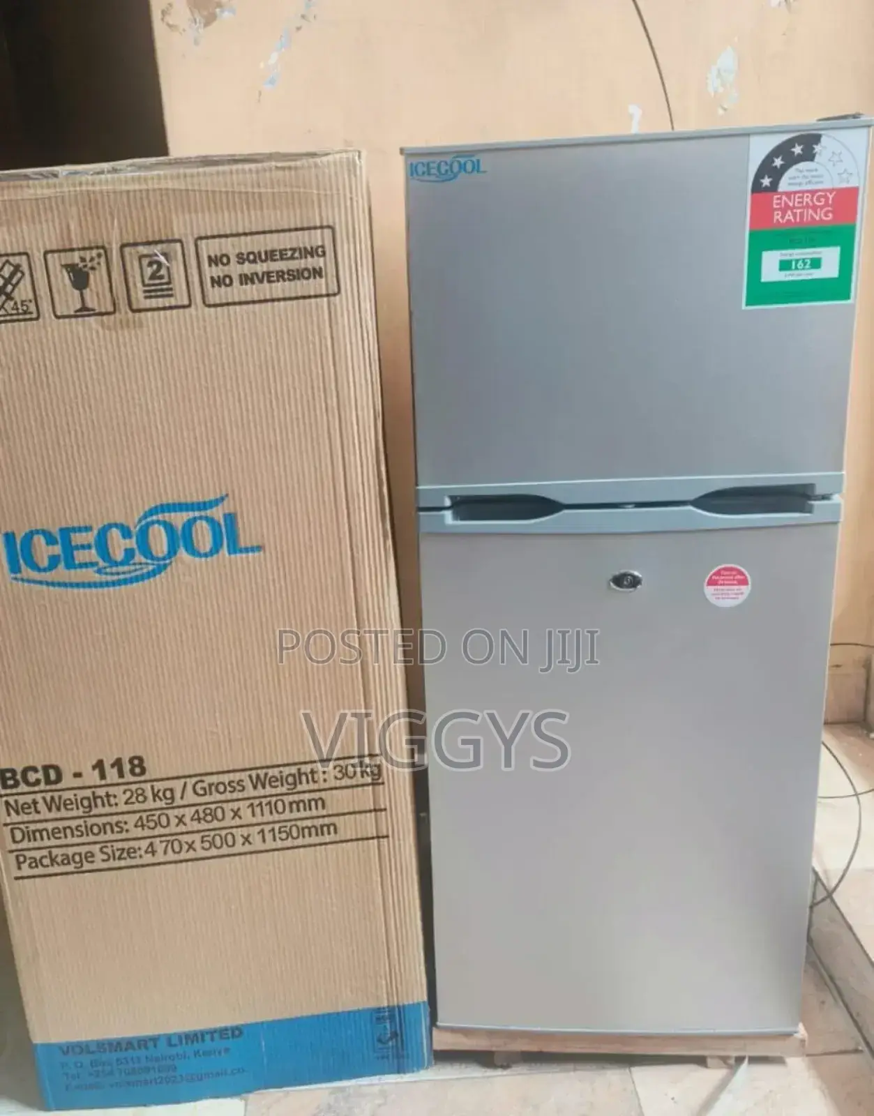 Cool Icecool 118L Double Door Refrigerator BDC/ICEC1