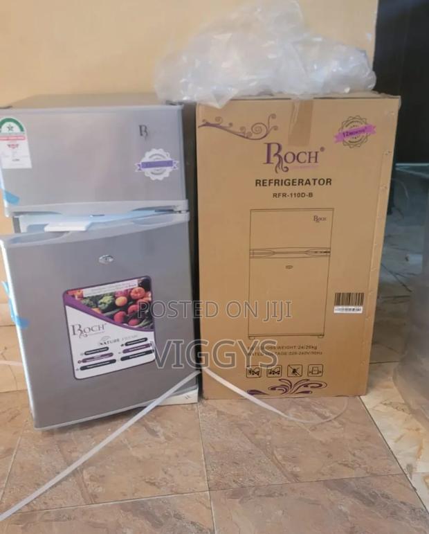 New 85L Roch Double Door Fridge RFR-110D-B/RT85L
