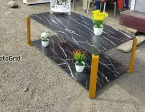 Black MDF Marble Effect Executive Table MDM/Ef