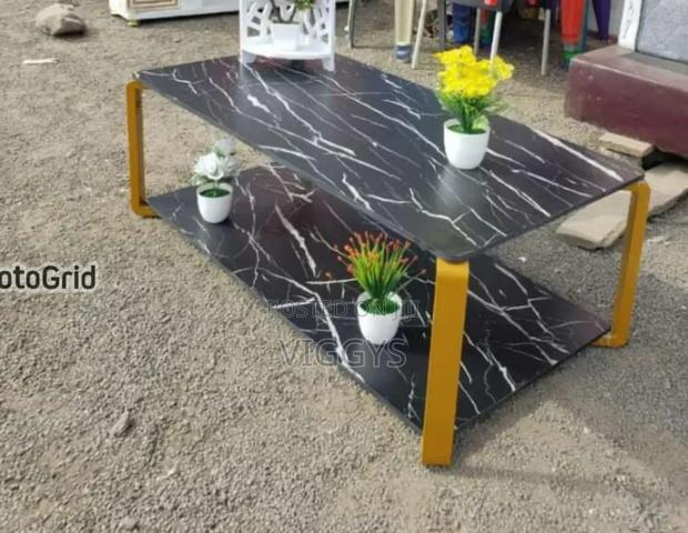 Black MDF Marble Effect Executive Table MDM/Ef - main view