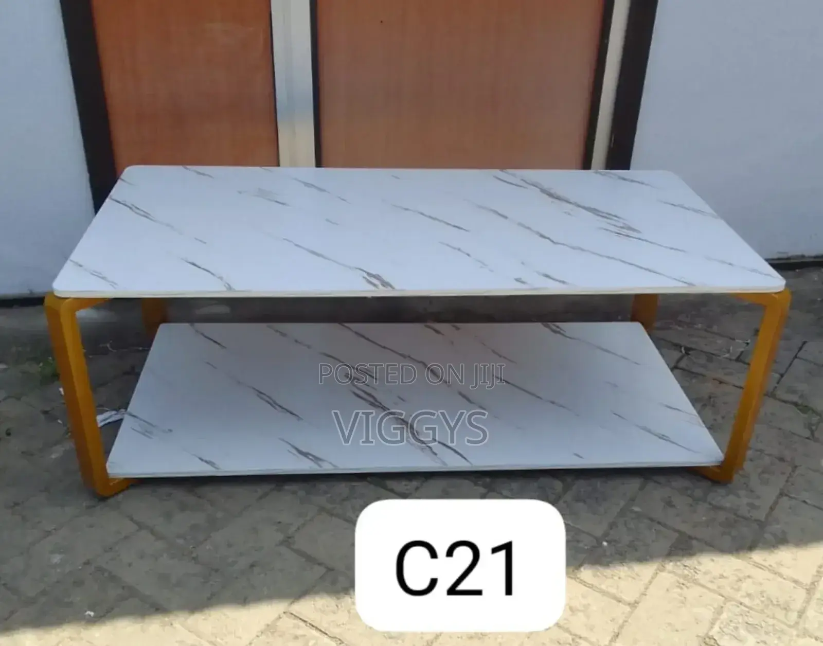 White MDF Marble Effect Executive Table MDM/Ef
