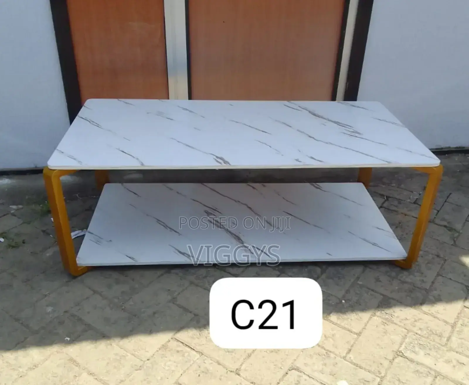 New White MDF Marble Effect Executive Table MDM/Ef