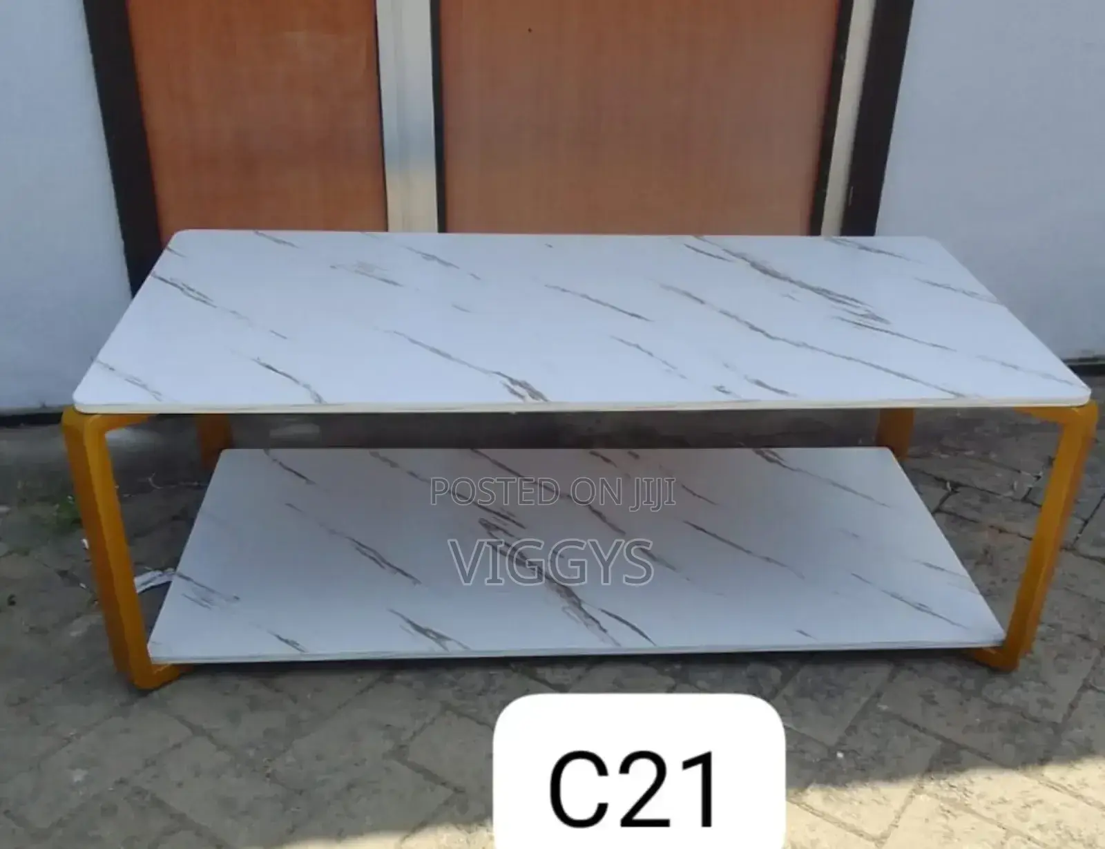 Durable White MDF Marble Effect Executive Table MDM/Ef