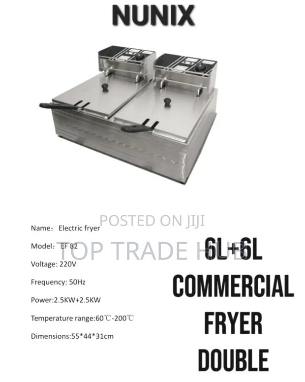 Nunix Commercial Electric Deep Fryer 6L +6L