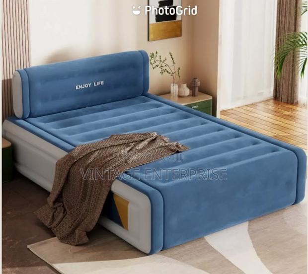 Inflatable King-Size Sleeping Bed With Electric Pump• √ - main view