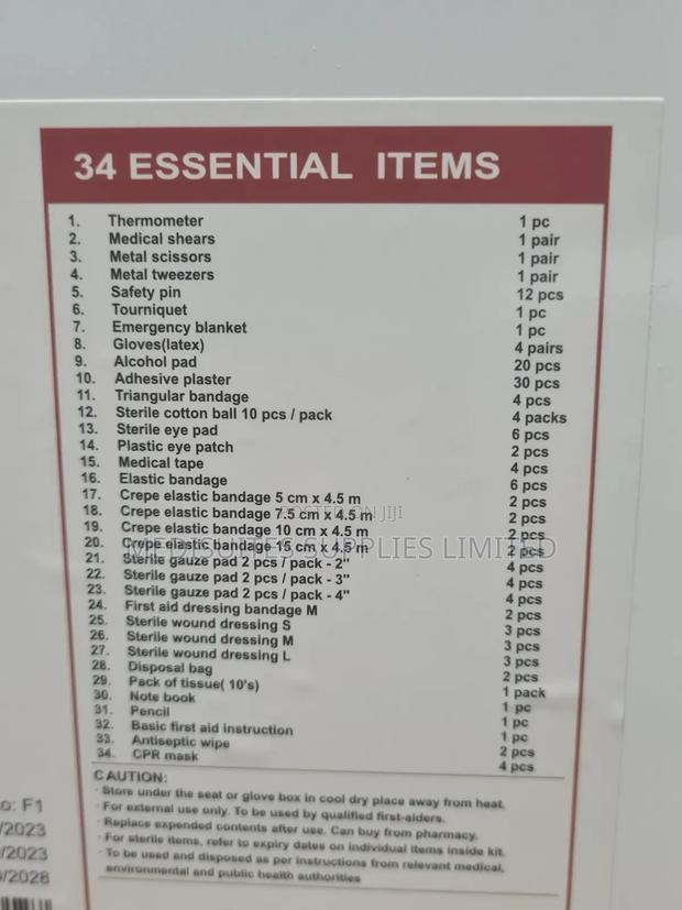 34 Essential First Aid Kit . - thumbnail 2
