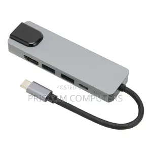 Type C Docking Station, 5 In 1 Type C Hub Adapter Converter