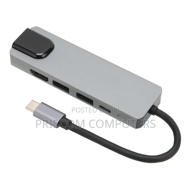 Type C Docking Station, 5 In 1 Type C Hub Adapter Converter - thumbnail 3