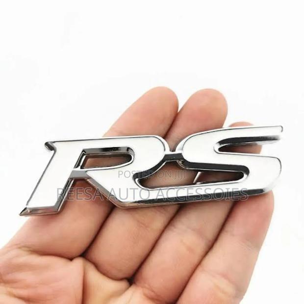 Sticker RS White With Silver