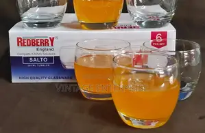 Glasses ,Set of 6 REDBERRY SALTO 300ML GLASSES . • √