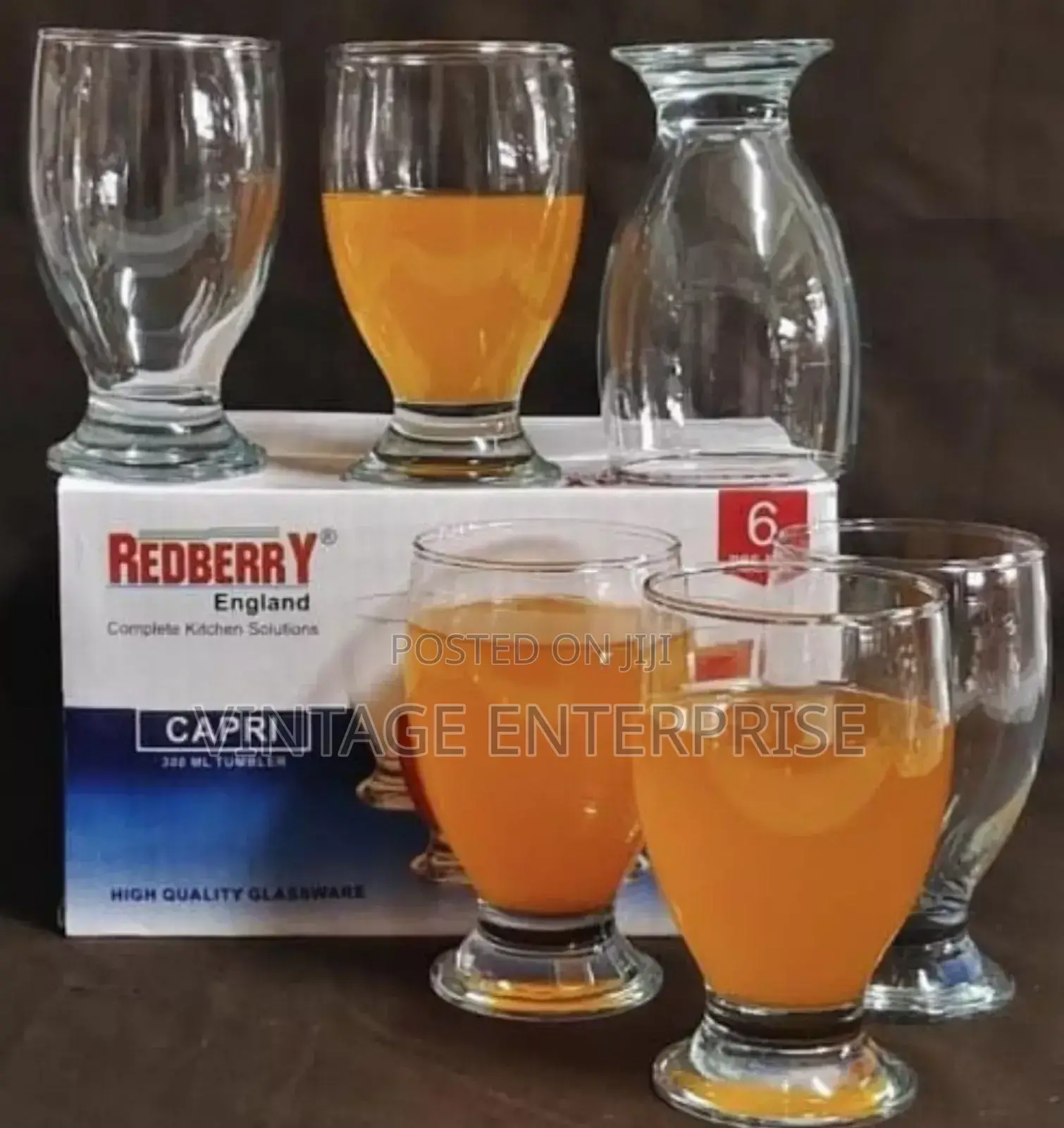 Glasses ,6pcs Redberry Capri Glasses.••√