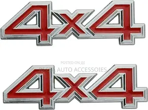 Sticker 4×4 Red Silver