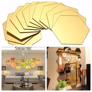 Gold Hexagon Mirrors