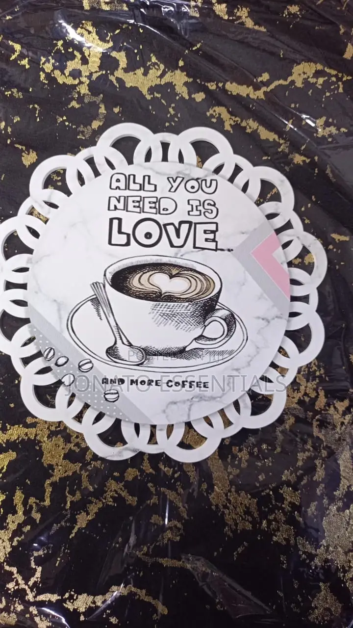 2 Piece Coffee Tea Themed Drink Coasters