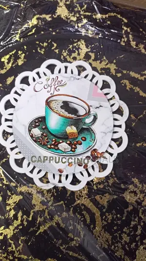 2 Piece Coffee Tea Themed Drink Coasters