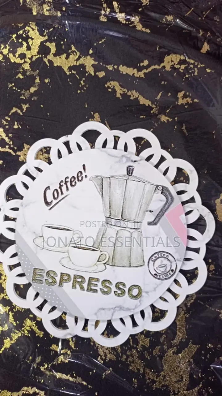 2 Piece Coffee Tea Themed Drink Coasters