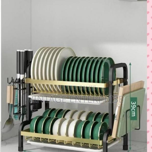Dish Racks ,2 Layer With Adjustable Footpad . - main view